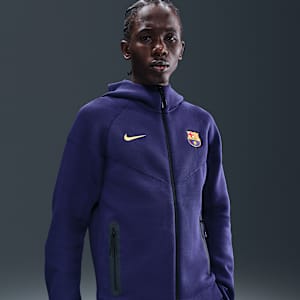 FC Barcelona Tech Windrunner Men's Nike Soccer Fleece Full-Zip